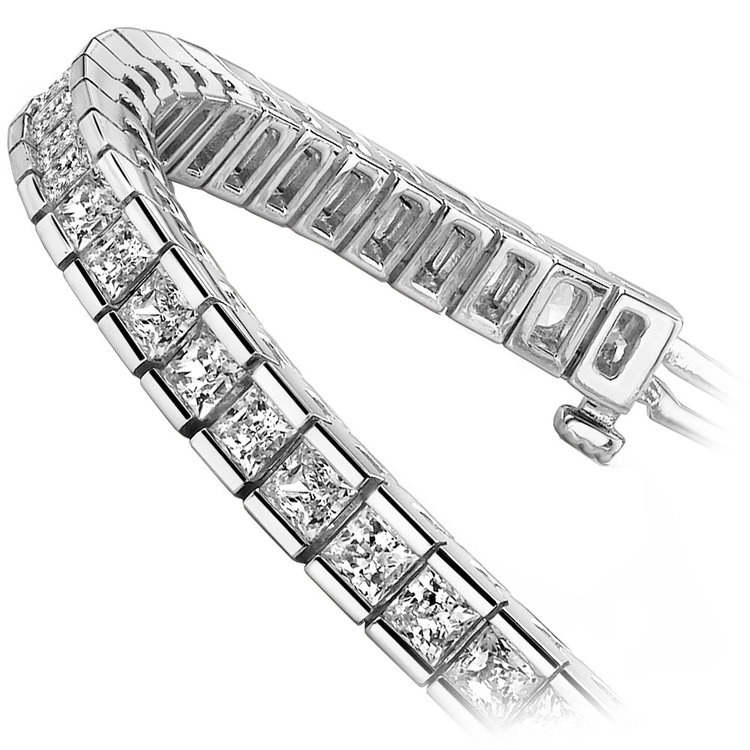 Princess Cut Channel Tennis Bracelet Kéana Ecodiamonds