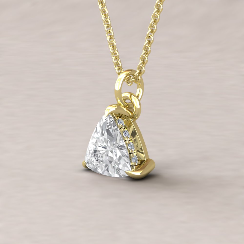 Trillion cut 2025 diamond pendant